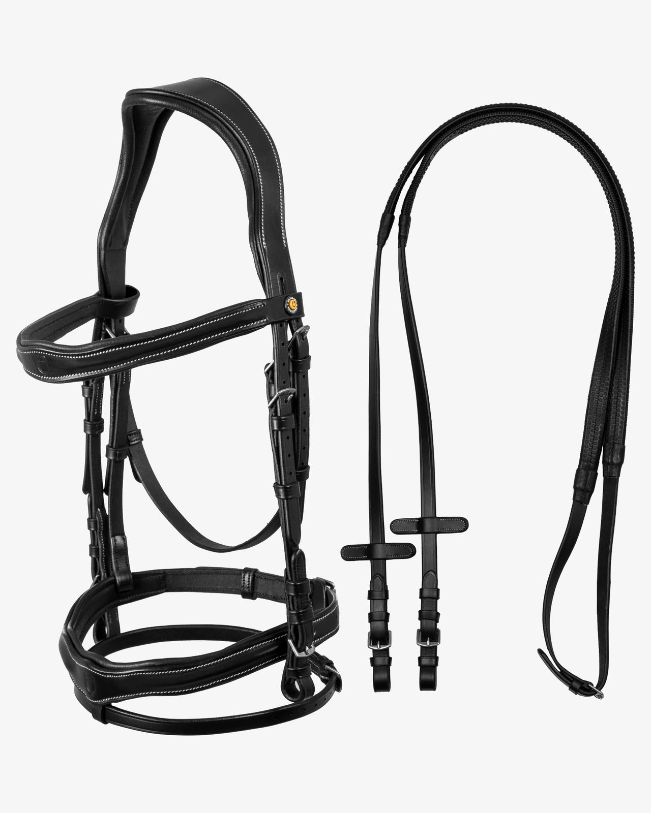 Anatomical bridle with logo