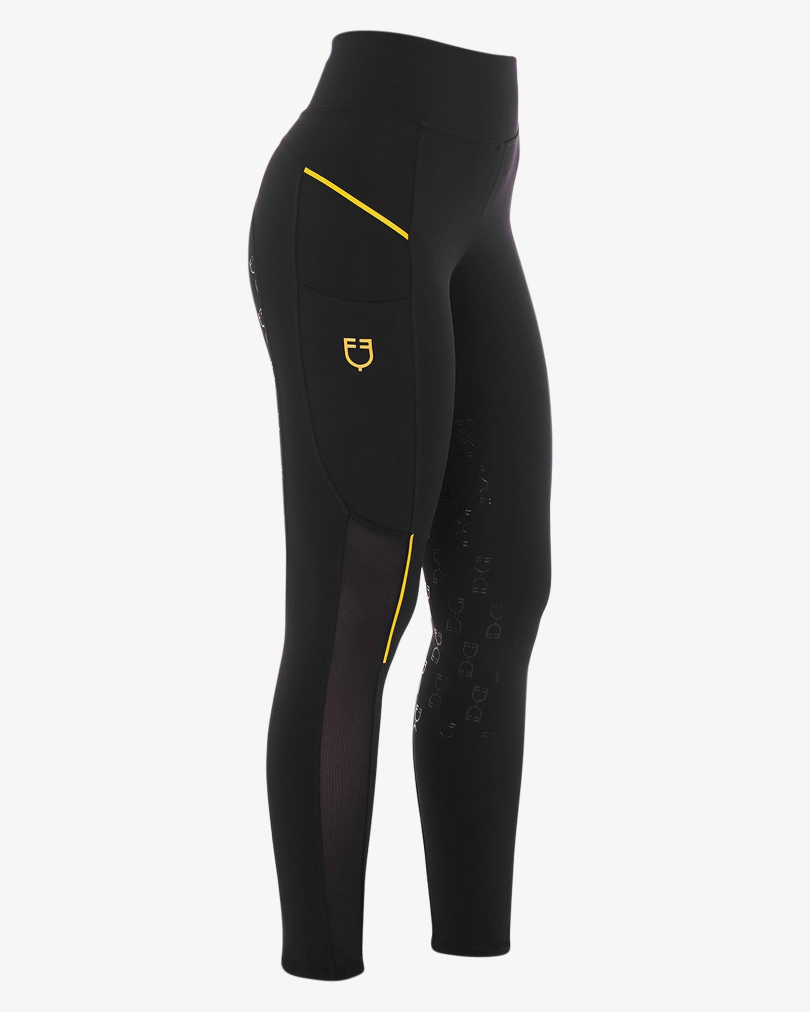 Leggings donna slim fit inserti micro mesh