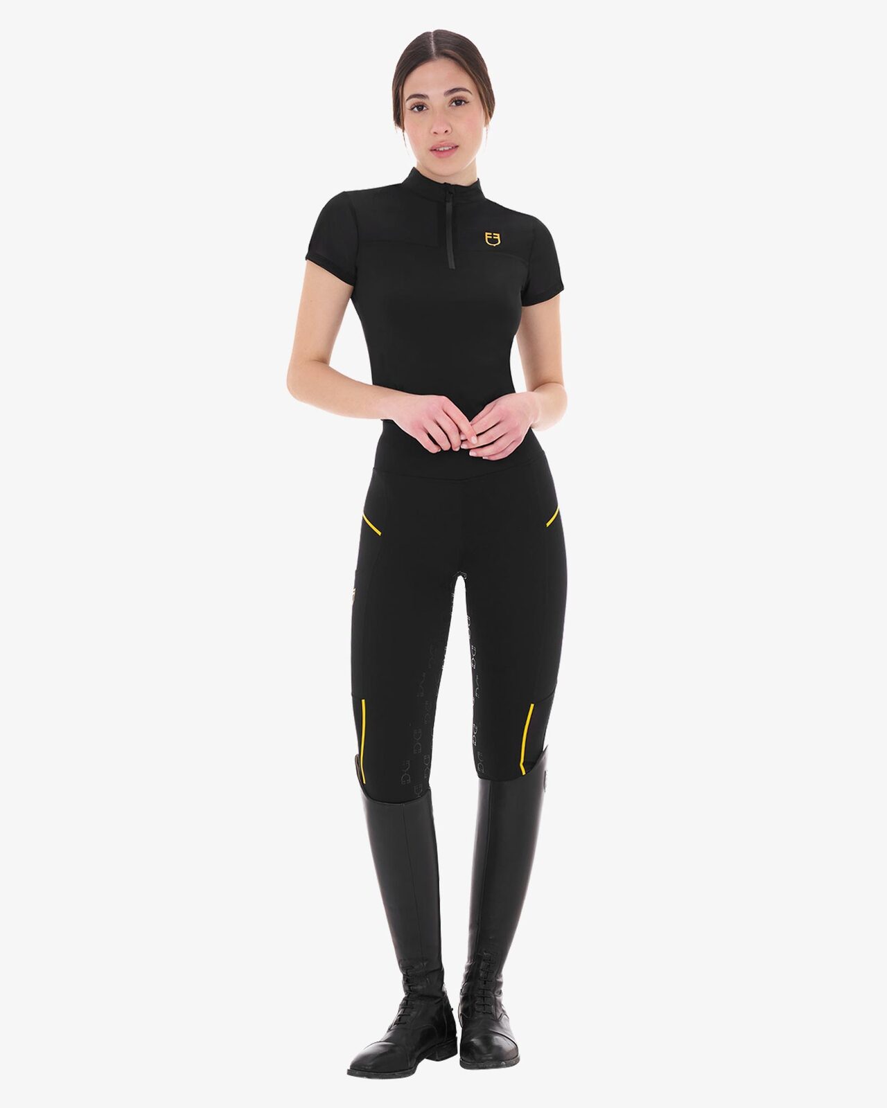 Leggings donna slim fit inserti micro mesh