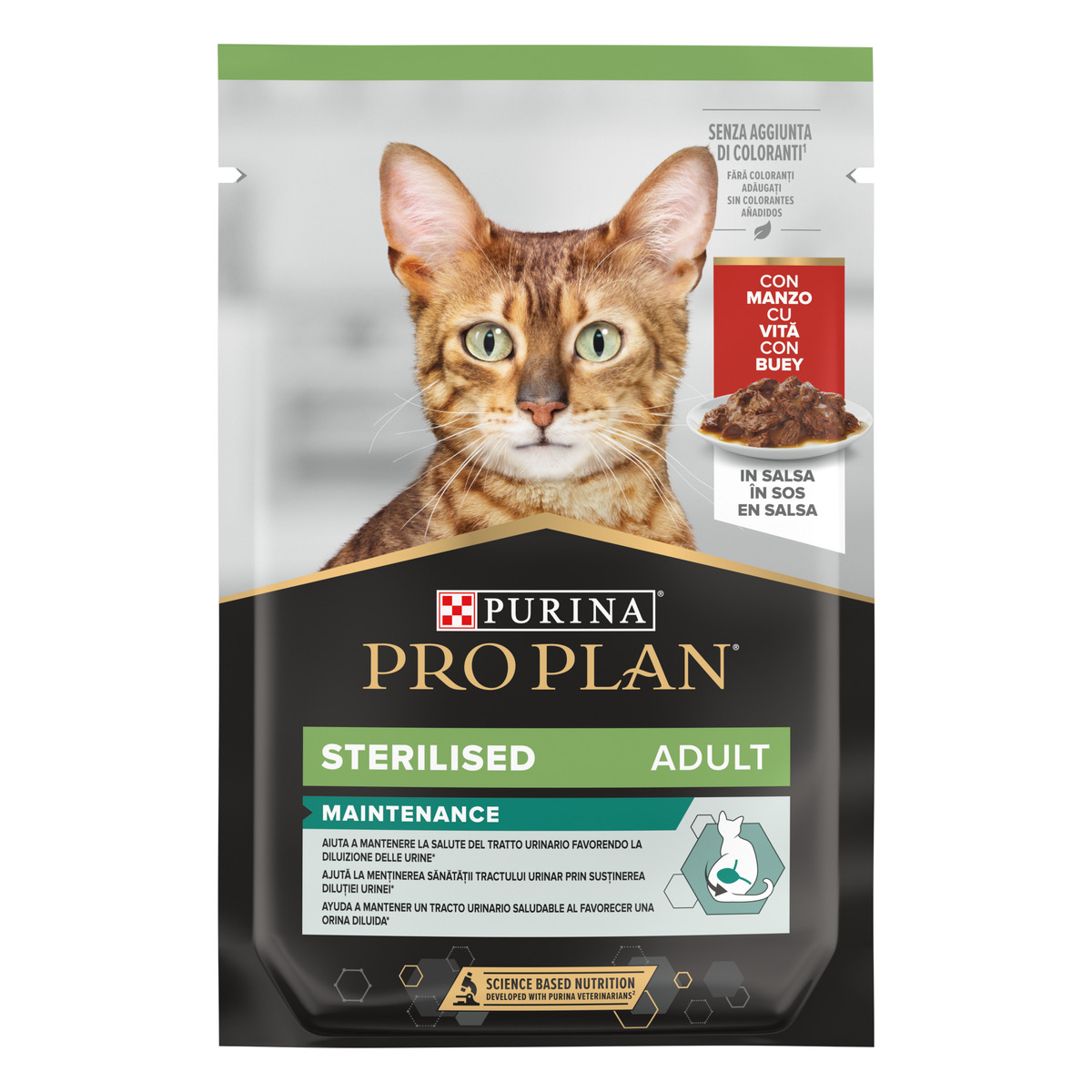 PURINA® PRO PLAN® Adult STERILISED MAINTENANCE con manzo in salsa
