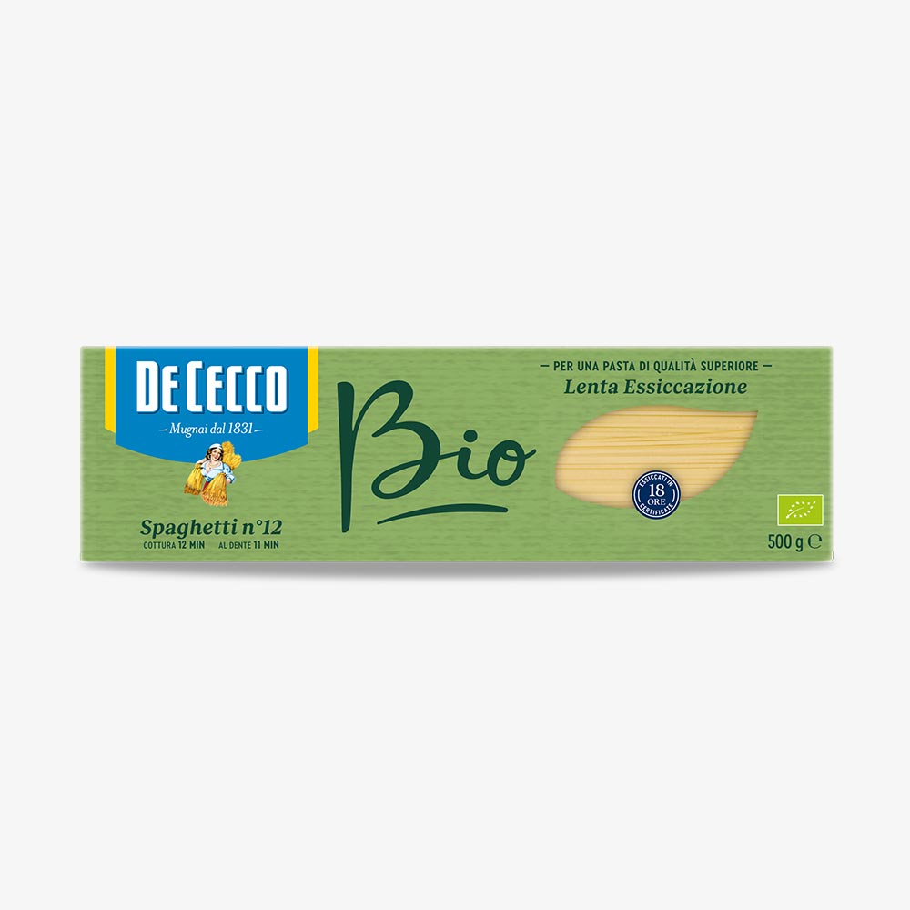 De Cecco Organic Spaghetti n°12 500g x10 De Cecco Organic Spaghetti No.12 Pasta, 12 Ounce (Pack of 12