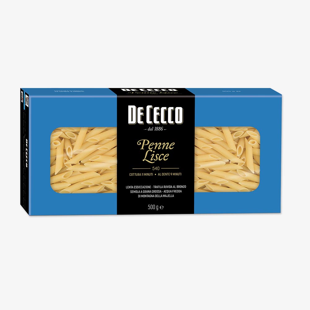 Penne Lisce n° 540 - Pasta di semola di grano duro - Club De Cecco thumbnail