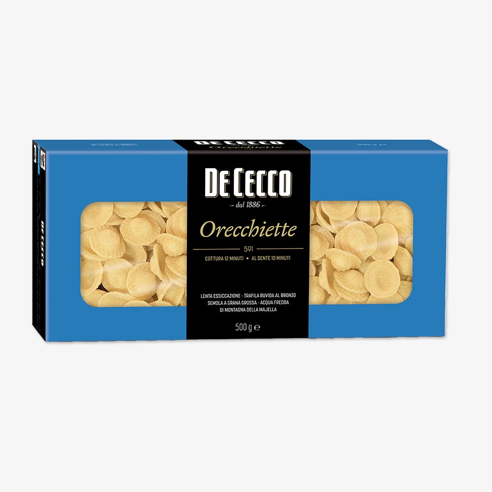 Orecchiette n° 591 - Pasta di semola di grano duro - Club De Cecco