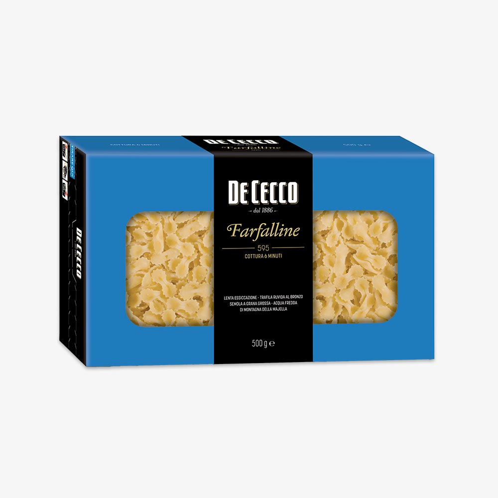 Farfalline n° 595 - Pasta di semola di grano duro - Club De Cecco thumbnail