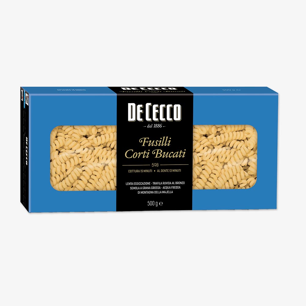Fusilli Corti Bucati n° 598 - Pasta di semola di grano duro - Club De Cecco thumbnail