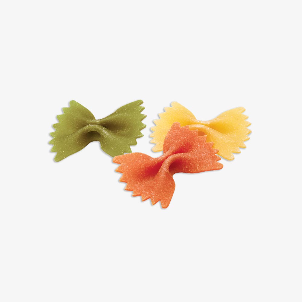 Farfalle Tricolore n° 593 - Pasta di semola di grano duro - Club De Cecco