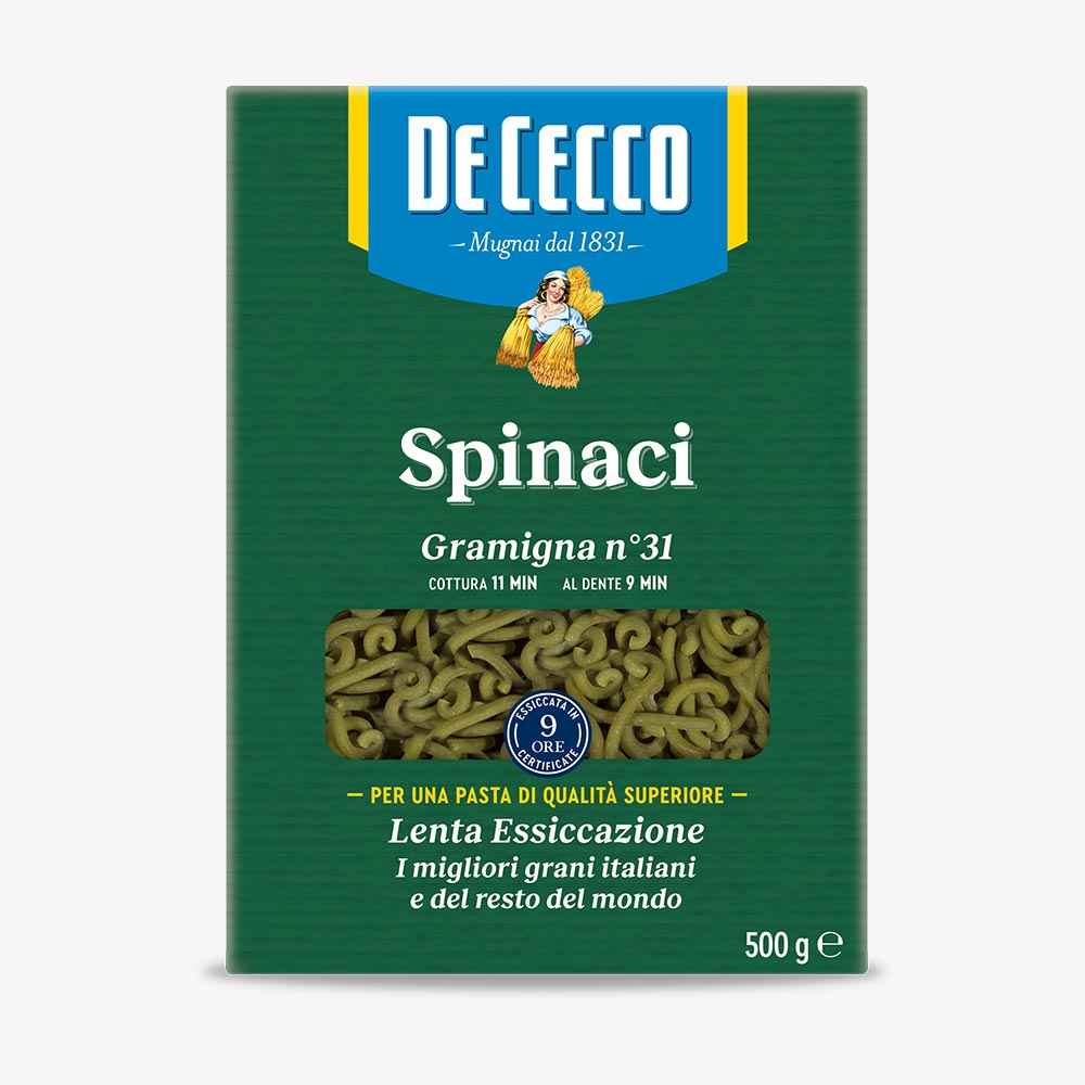 Gramigna n° 31 con spinaci