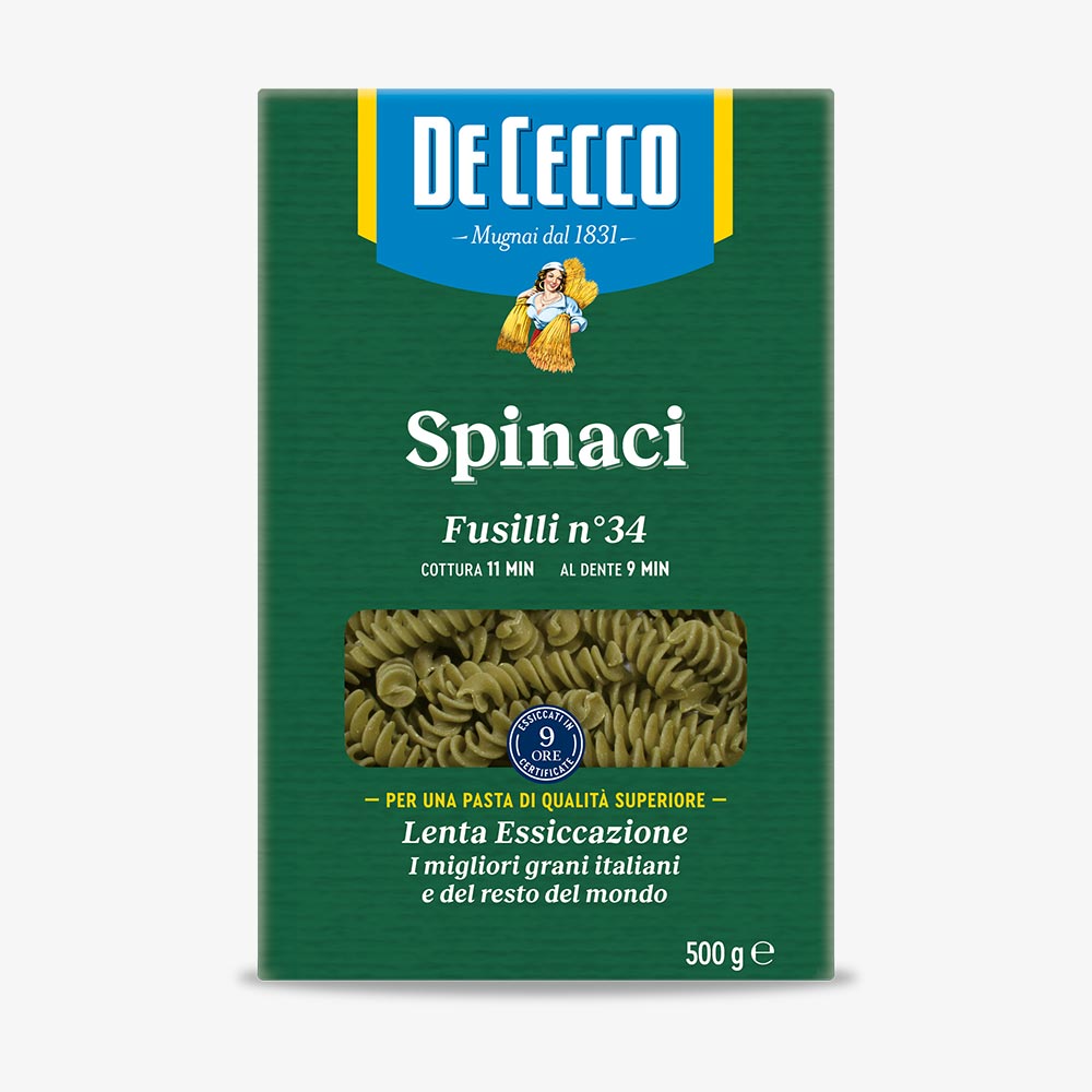 Fusilli n° 34 con spinaci