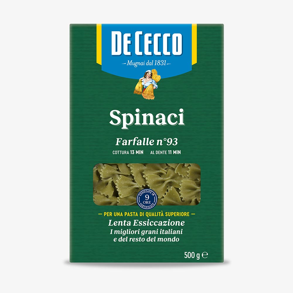 Farfalle n° 93 con spinaci