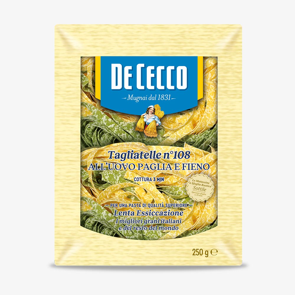 Tagliatelle n° 108 all'uovo paglia e fieno