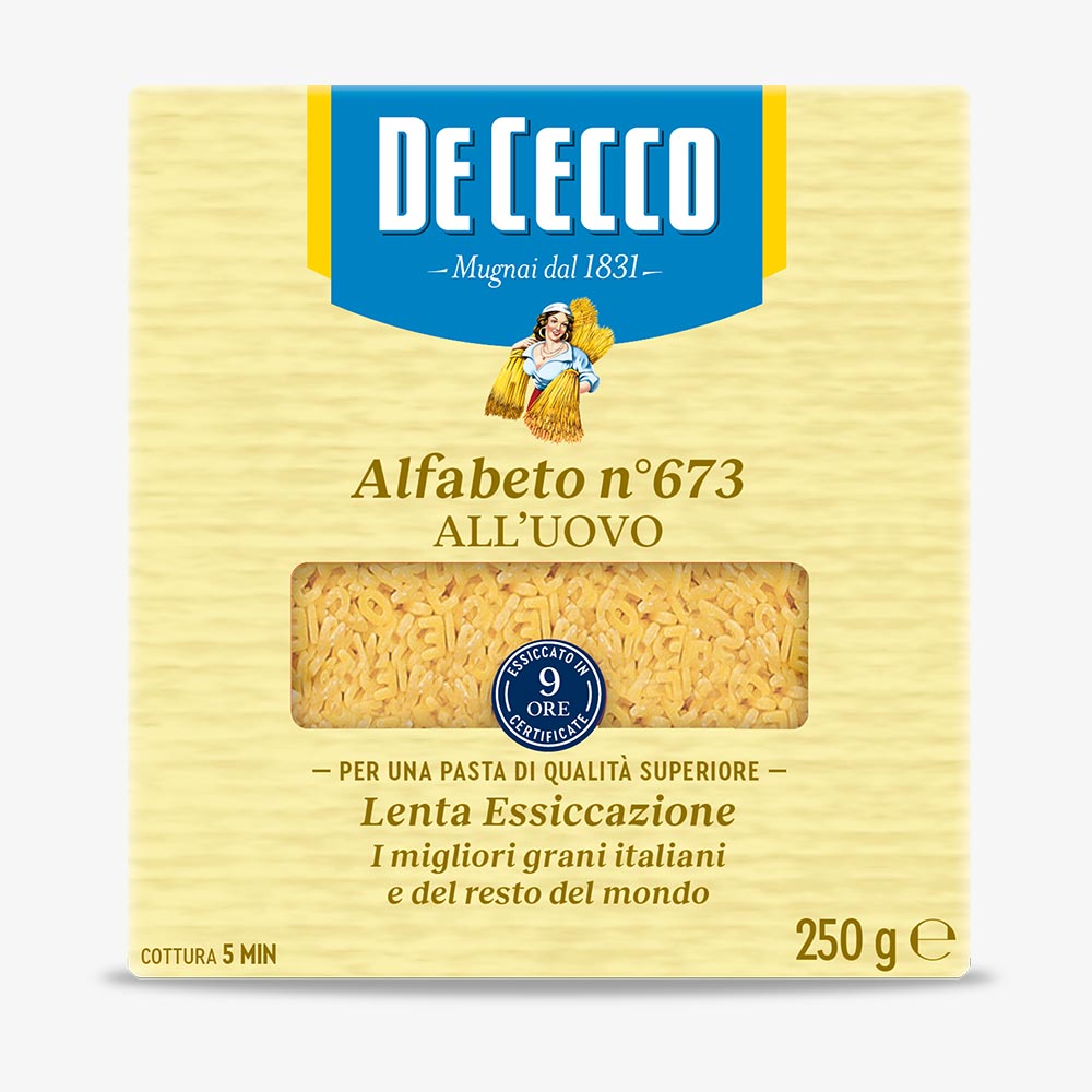 Alfabeto n° 673 all'uovo