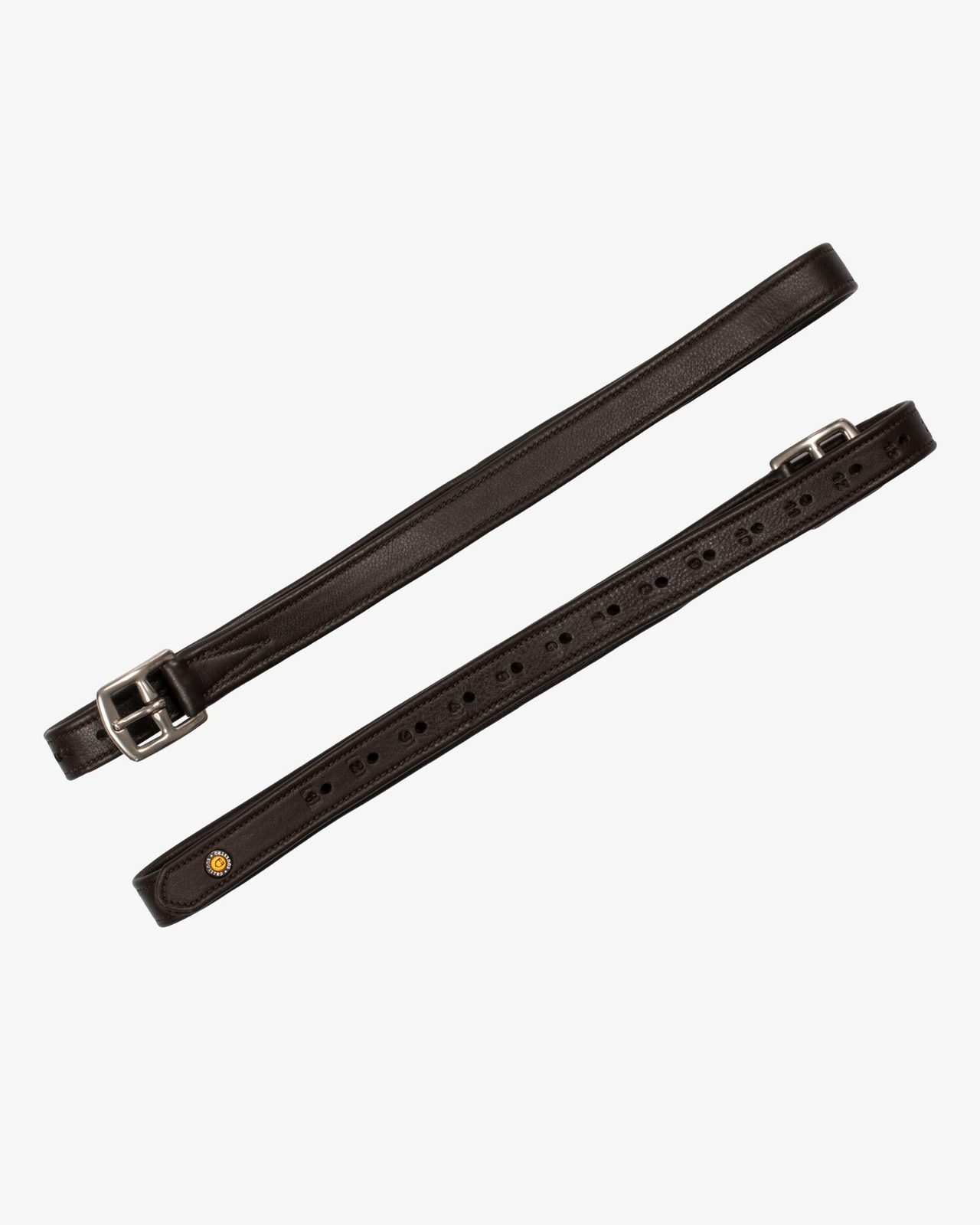 Leather stirrup leathers with numbered holes
