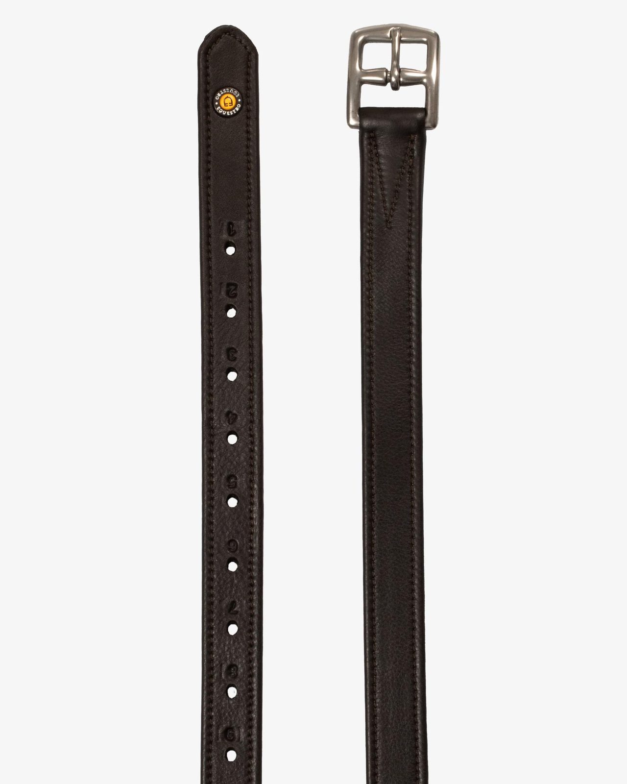Leather stirrup leathers with numbered holes