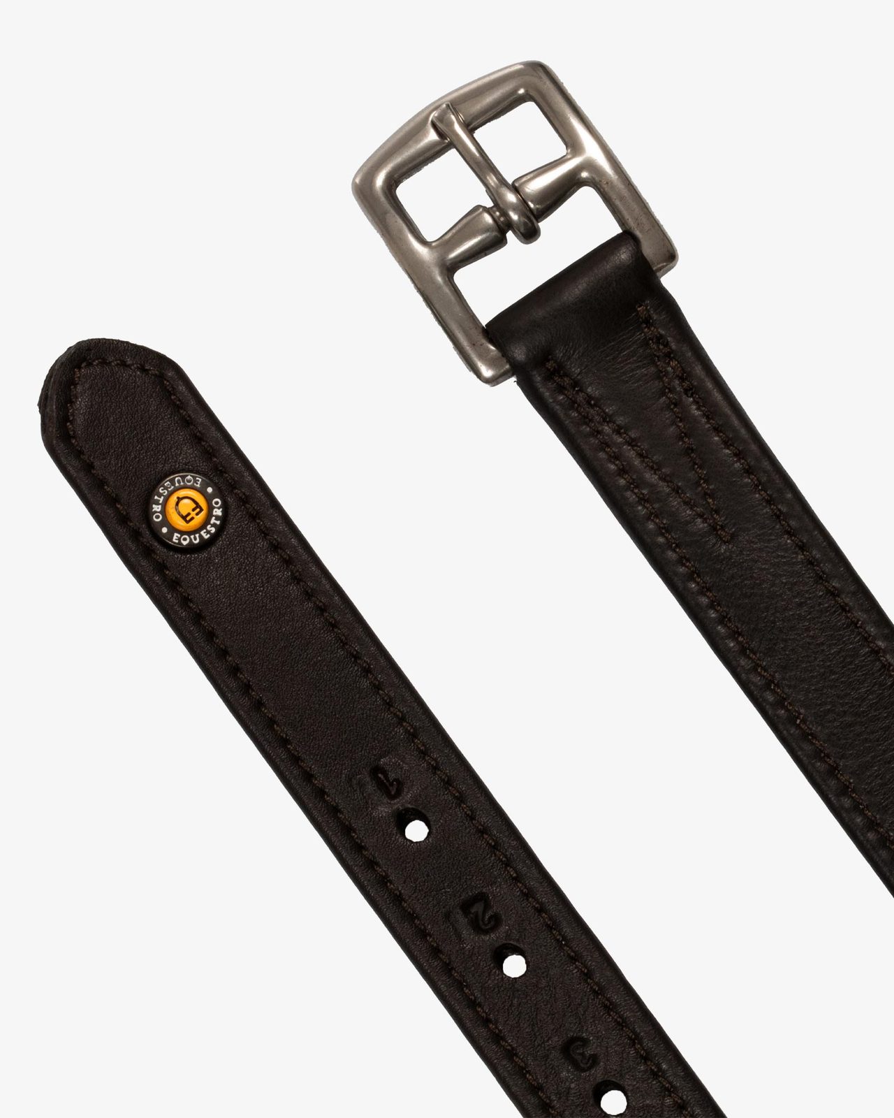 Leather stirrup leathers with numbered holes