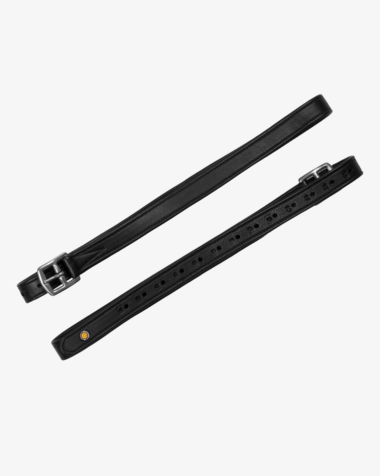 Leather stirrup leathers with numbered holes