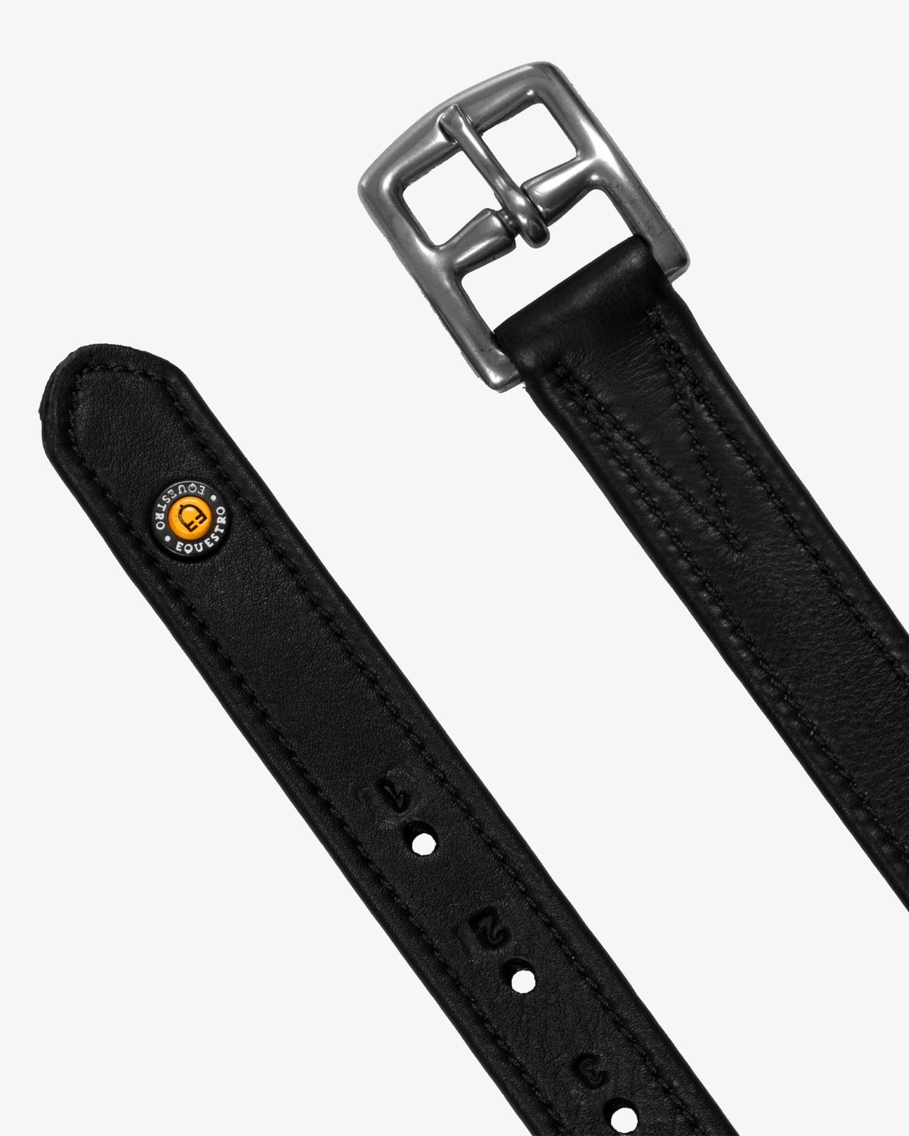 Leather stirrup leathers with numbered holes
