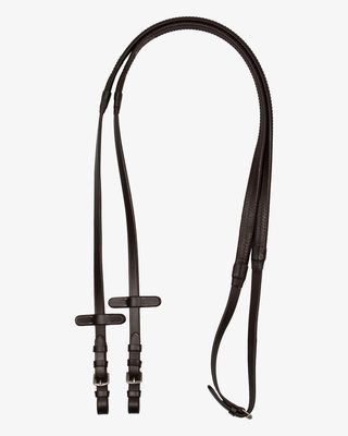 Leather and rubber reins