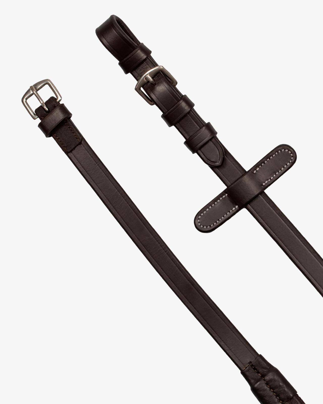 Leather and rubber reins