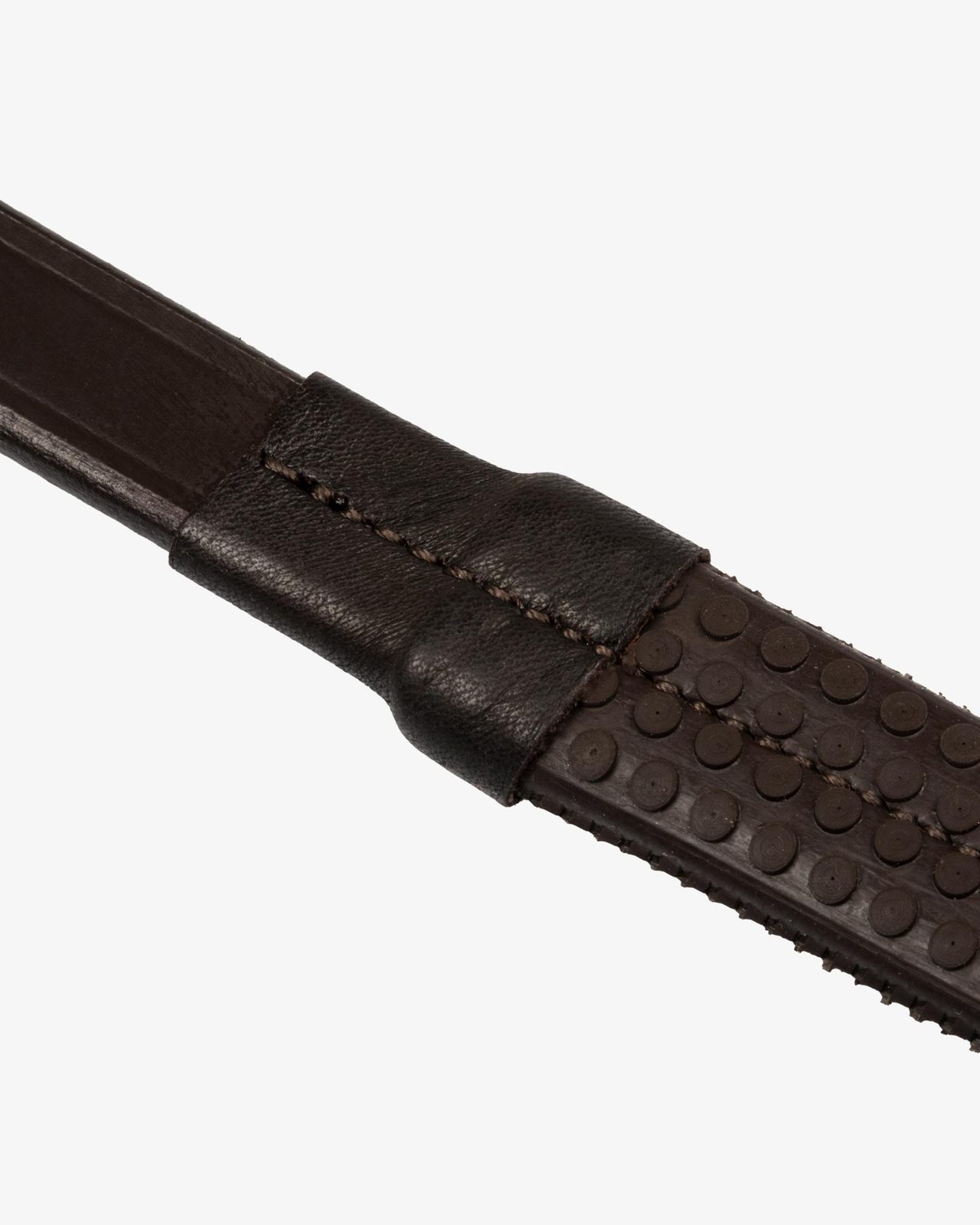 Leather and rubber reins