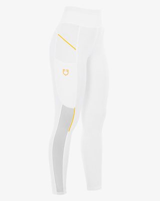 Leggings donna slim fit inserti micro mesh