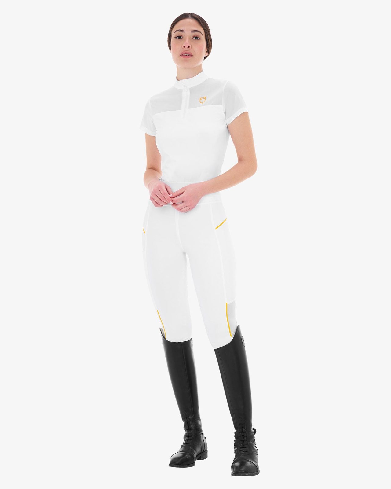 Leggings donna slim fit inserti micro mesh