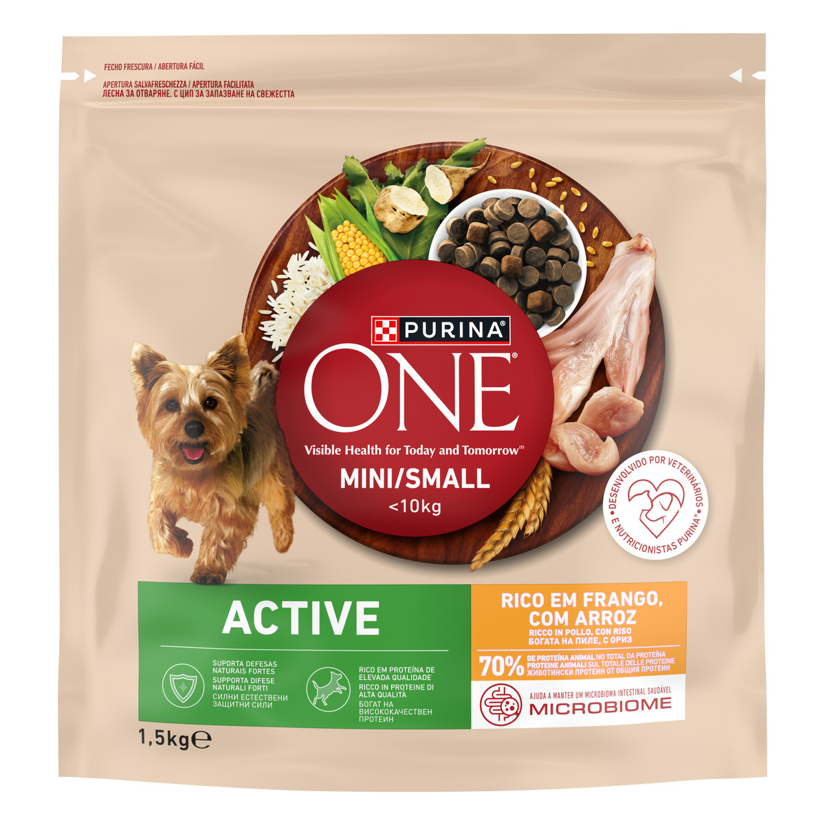 Purina ONE Crocchette Per Cani Piccoli Con Manzo - 8 Sacchi Da 800g, Nutrizione Completa