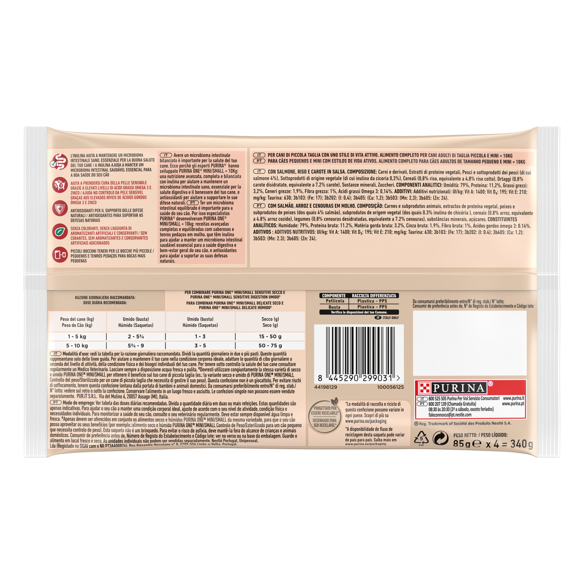 Purina ONE Delicate 4x85g Salmone in Salsa

