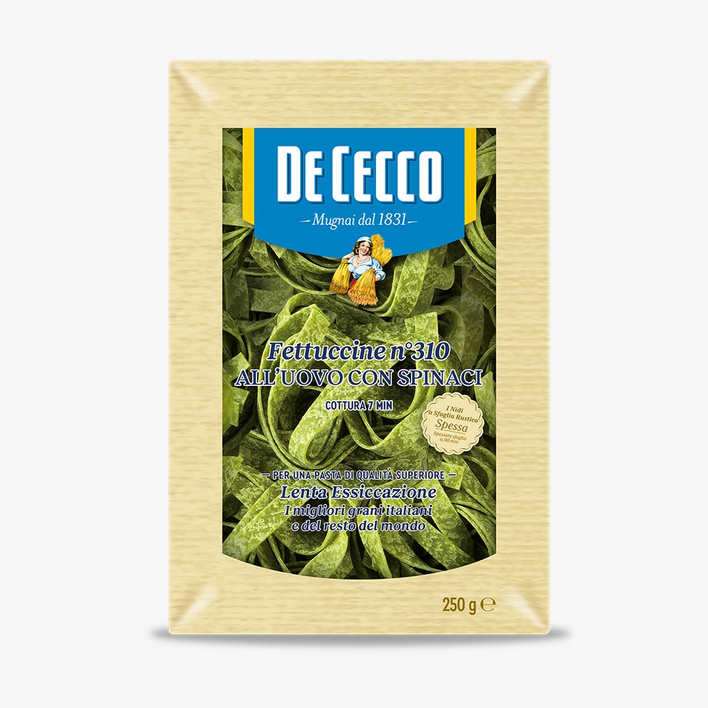 Fettuccine n° 310 all'uovo con spinaci