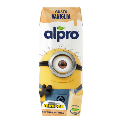 ALPRO MINIONS BEVANDA VEGETALE ALLA SOIA GUSTO VANIGLIA 250ML - Confezione 1X250 ml
