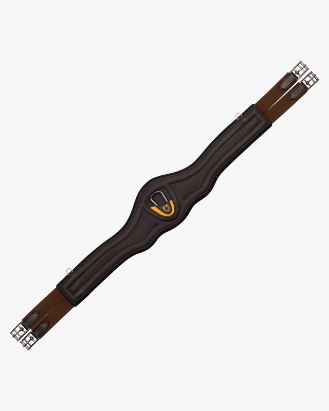 Jumping girth contoured leather
