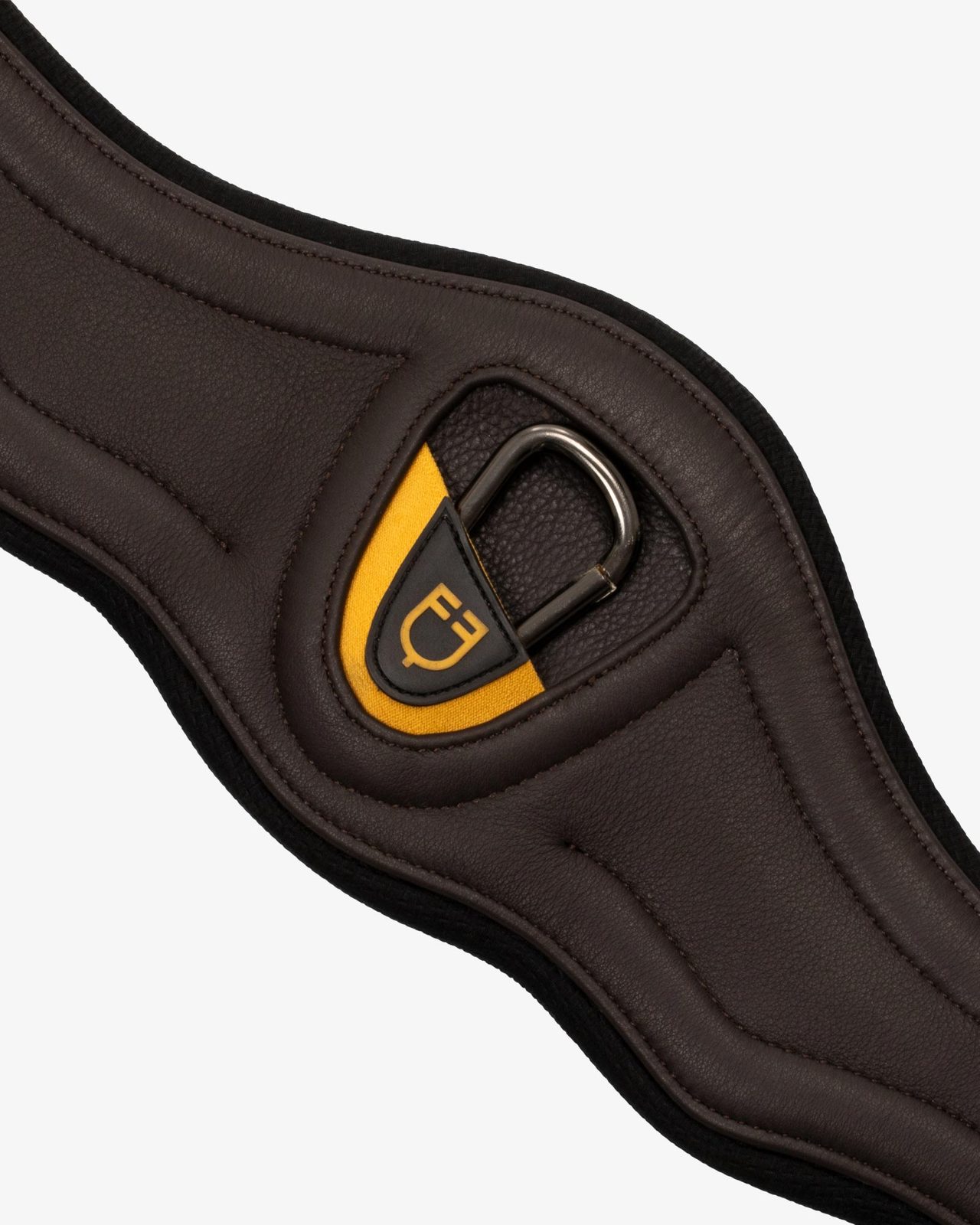Jumping girth contoured leather