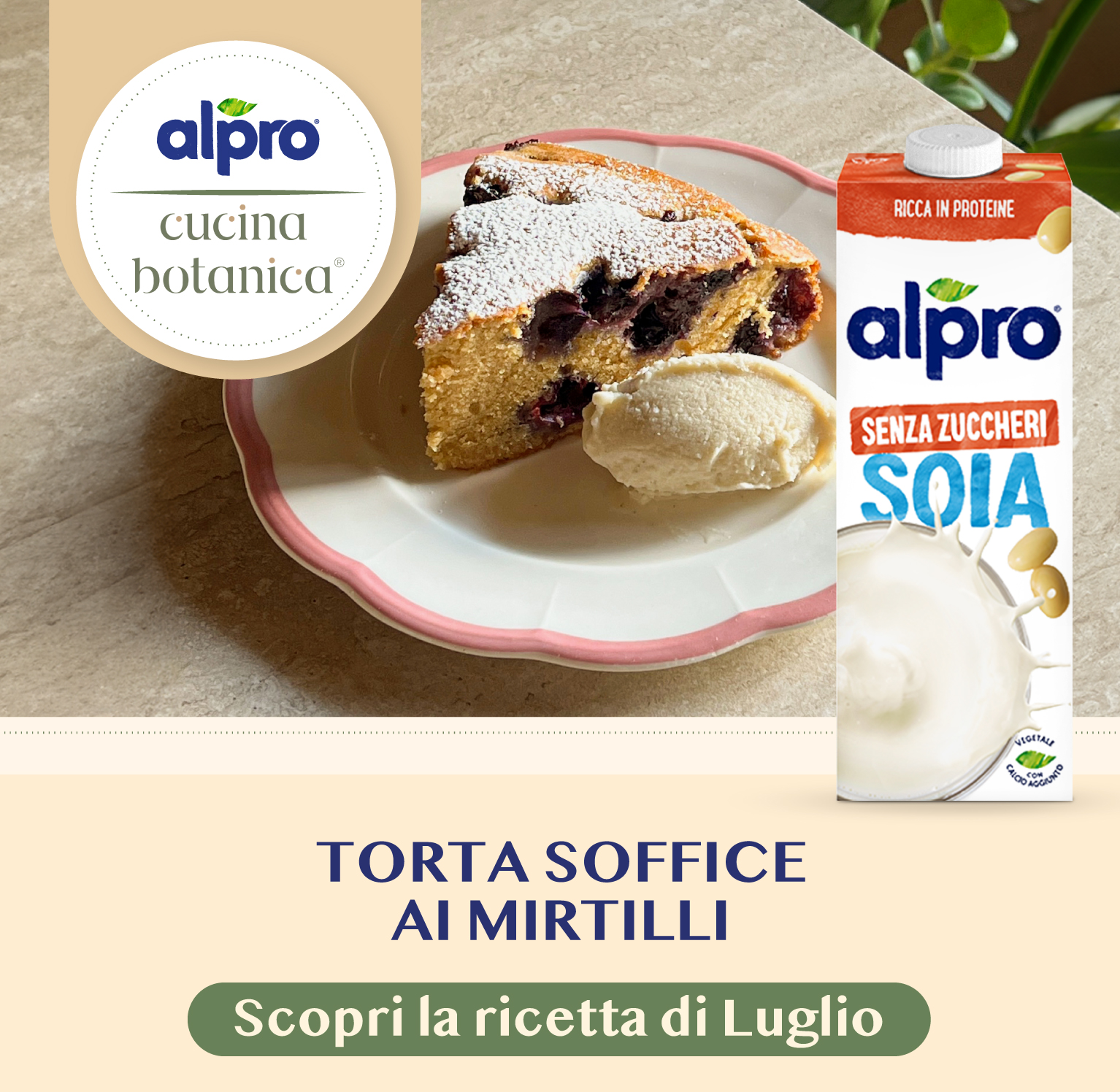 Torta Soffice Al Mirtilli