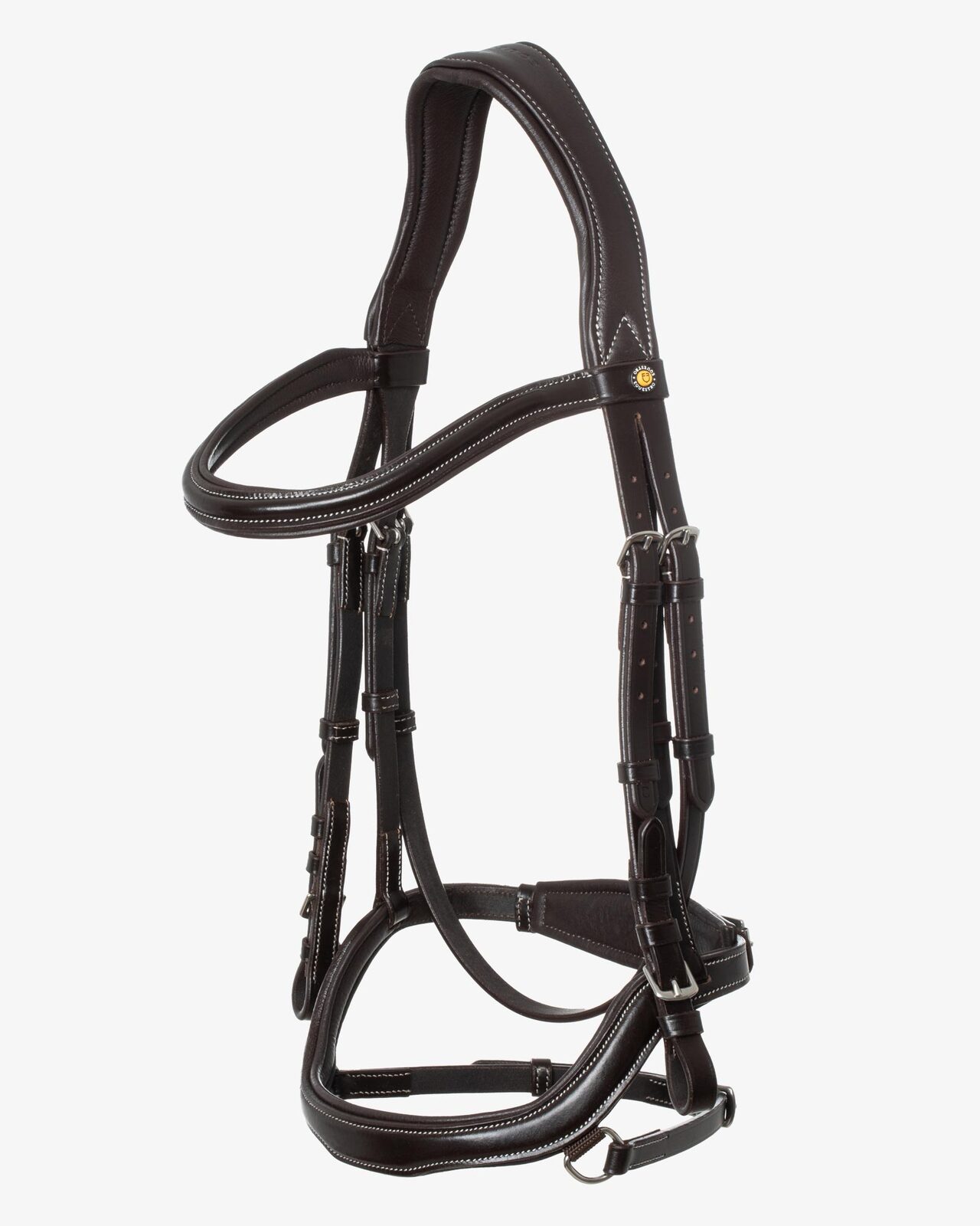 Anatomical bridle contrast stitching