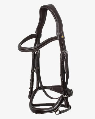 Anatomical bridle contrast stitching