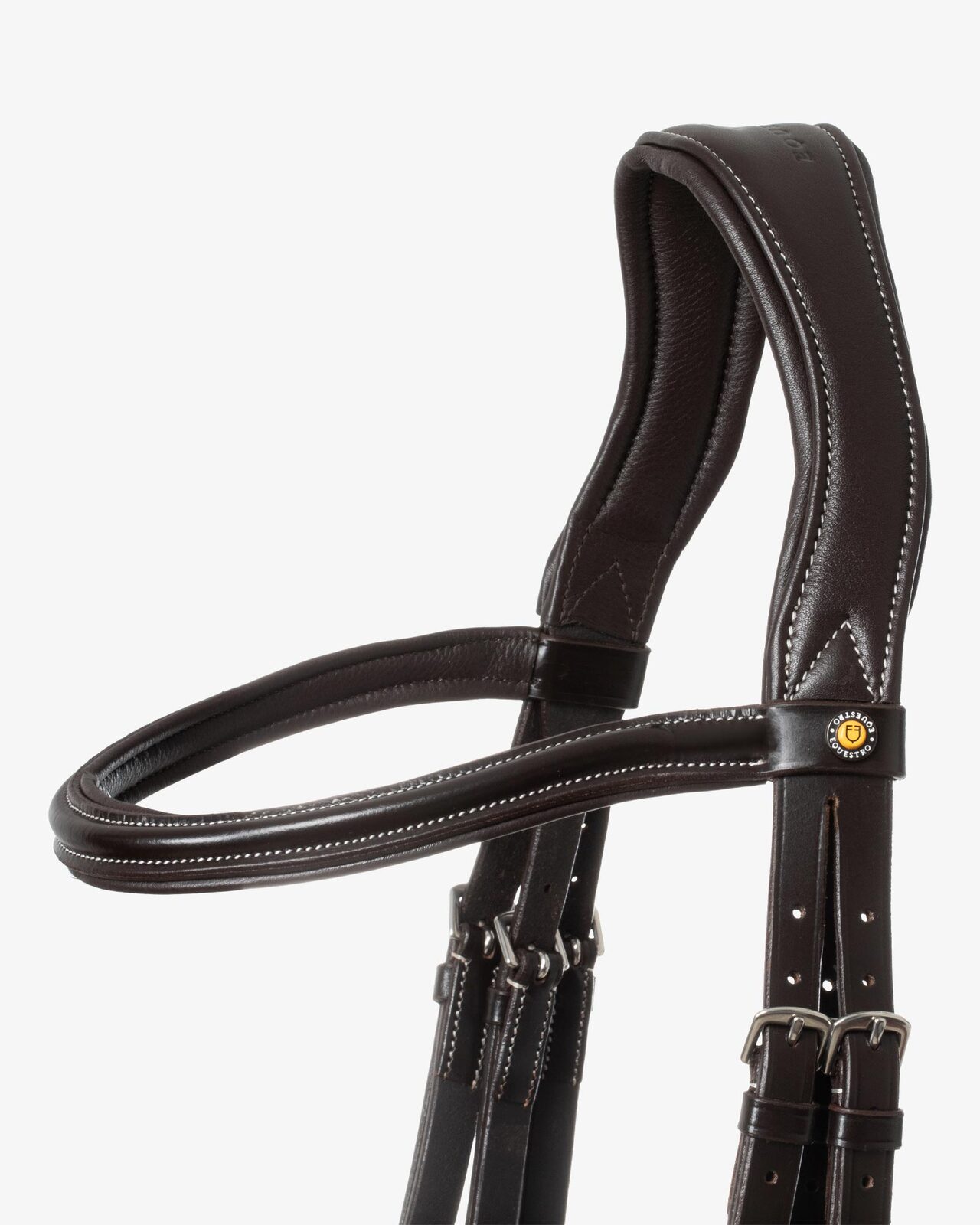 Anatomical bridle contrast stitching
