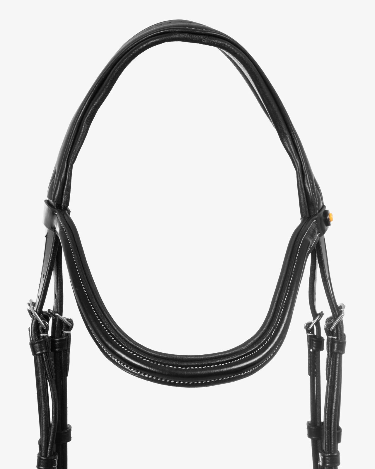 Anatomical bridle contrast stitching