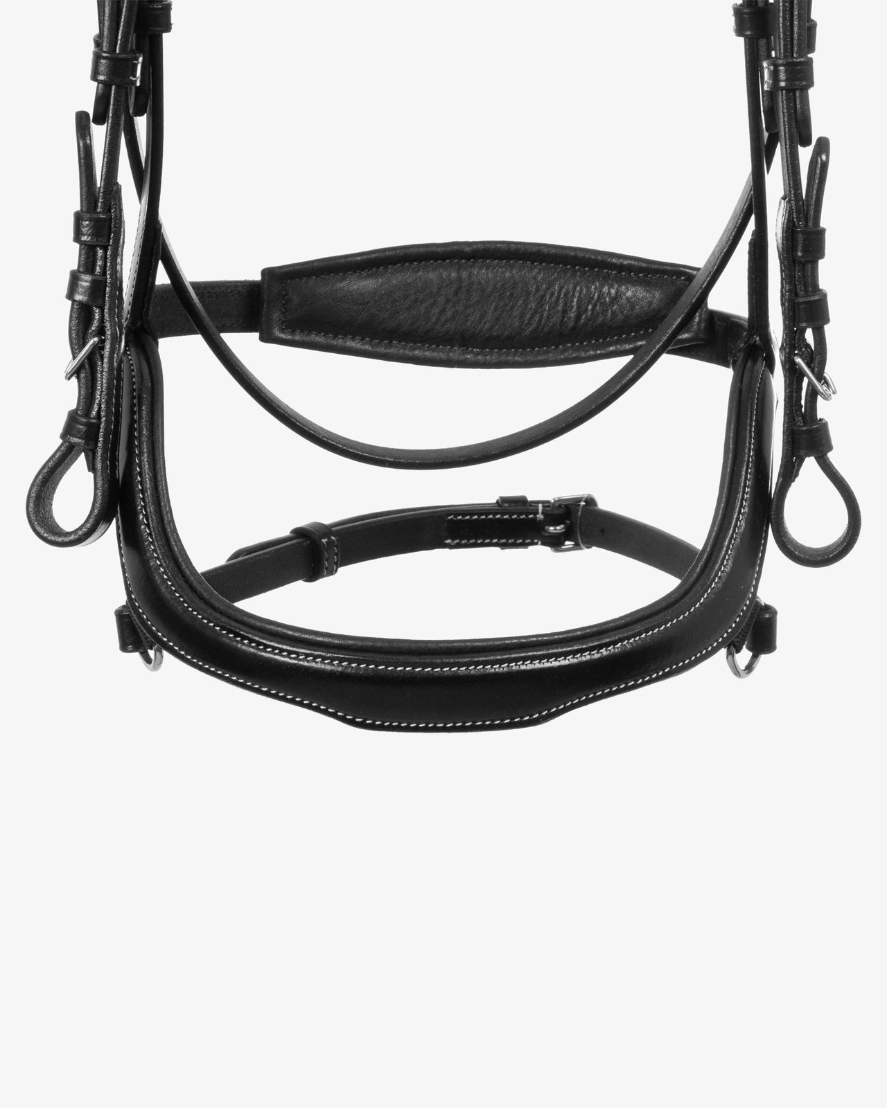 Anatomical bridle contrast stitching