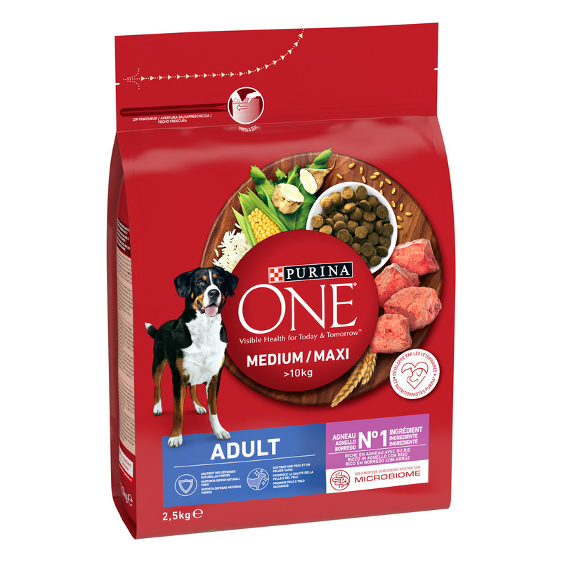Purina ONE Medium / Maxi > 10kg Adult Ricco in Agnello con Riso - Purina Shop 2,5kg