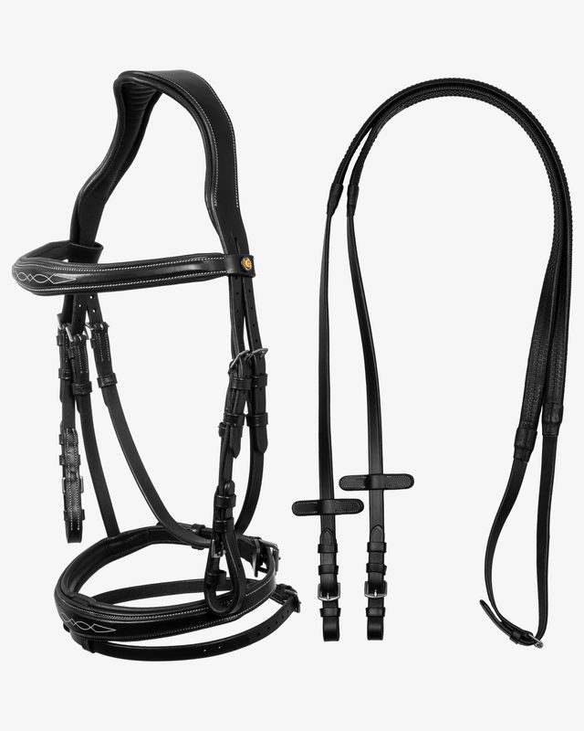 Bridle in soft stitched leather