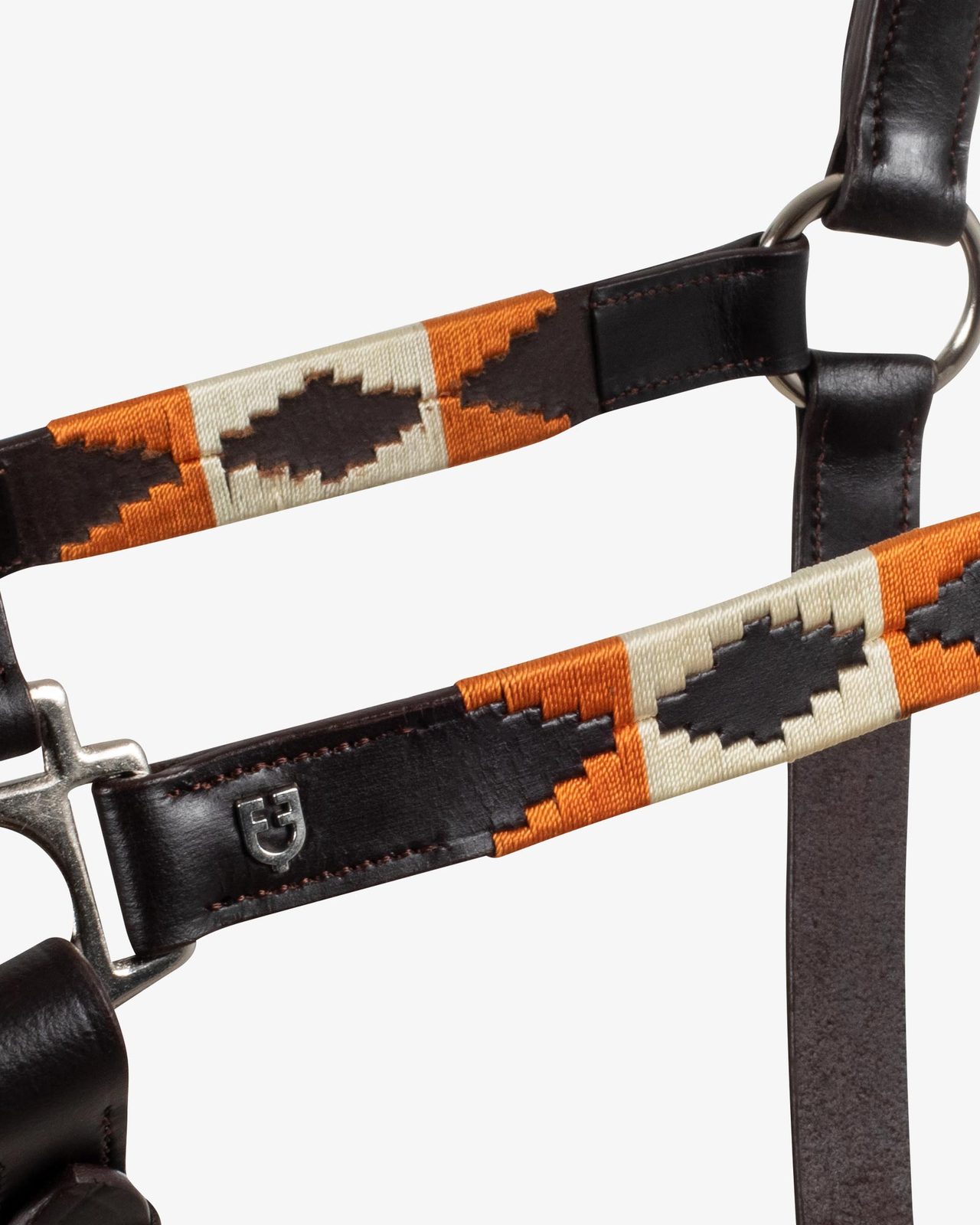 Cavezza in cuoio con decorazioni navajo