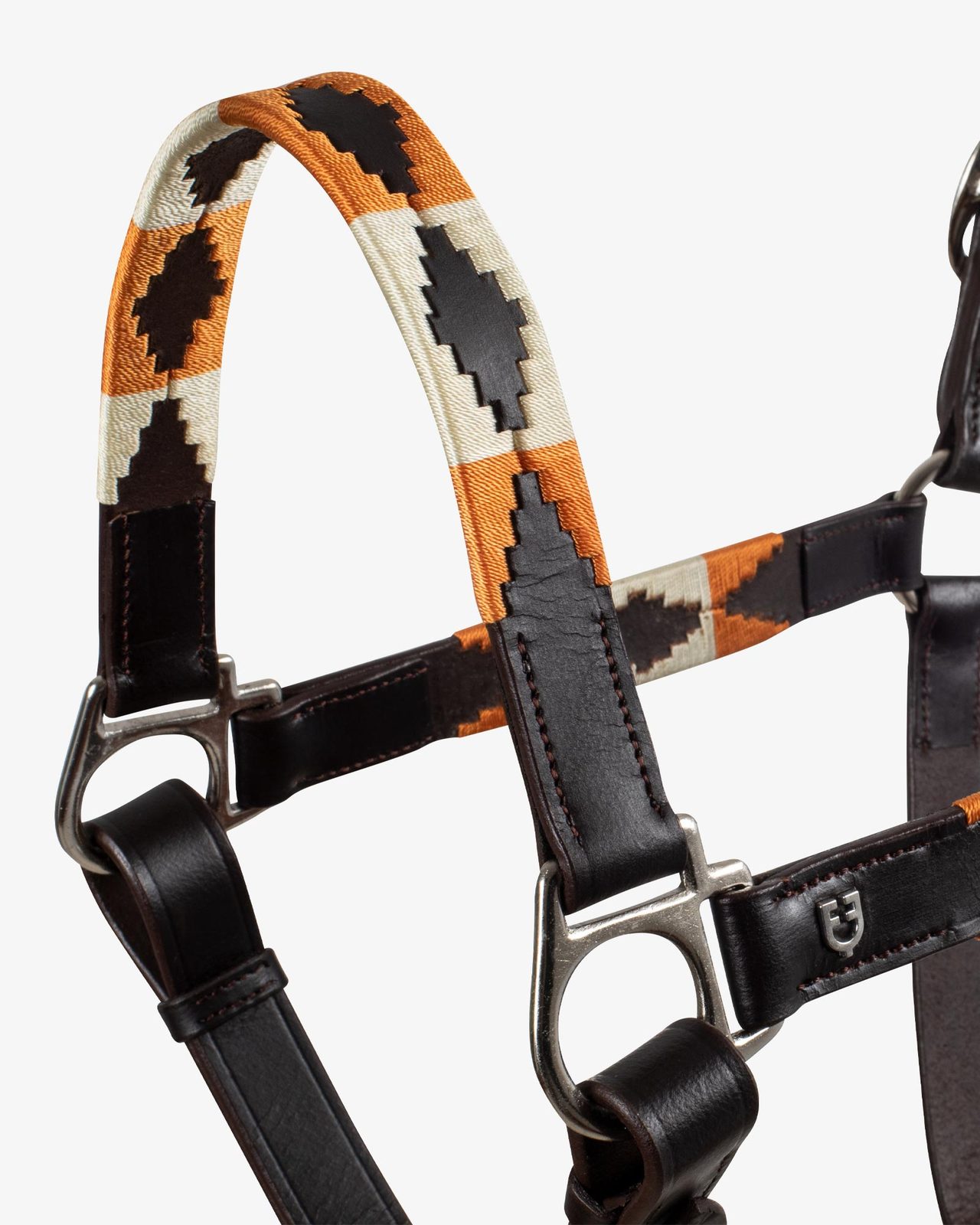 Cavezza in cuoio con decorazioni navajo
