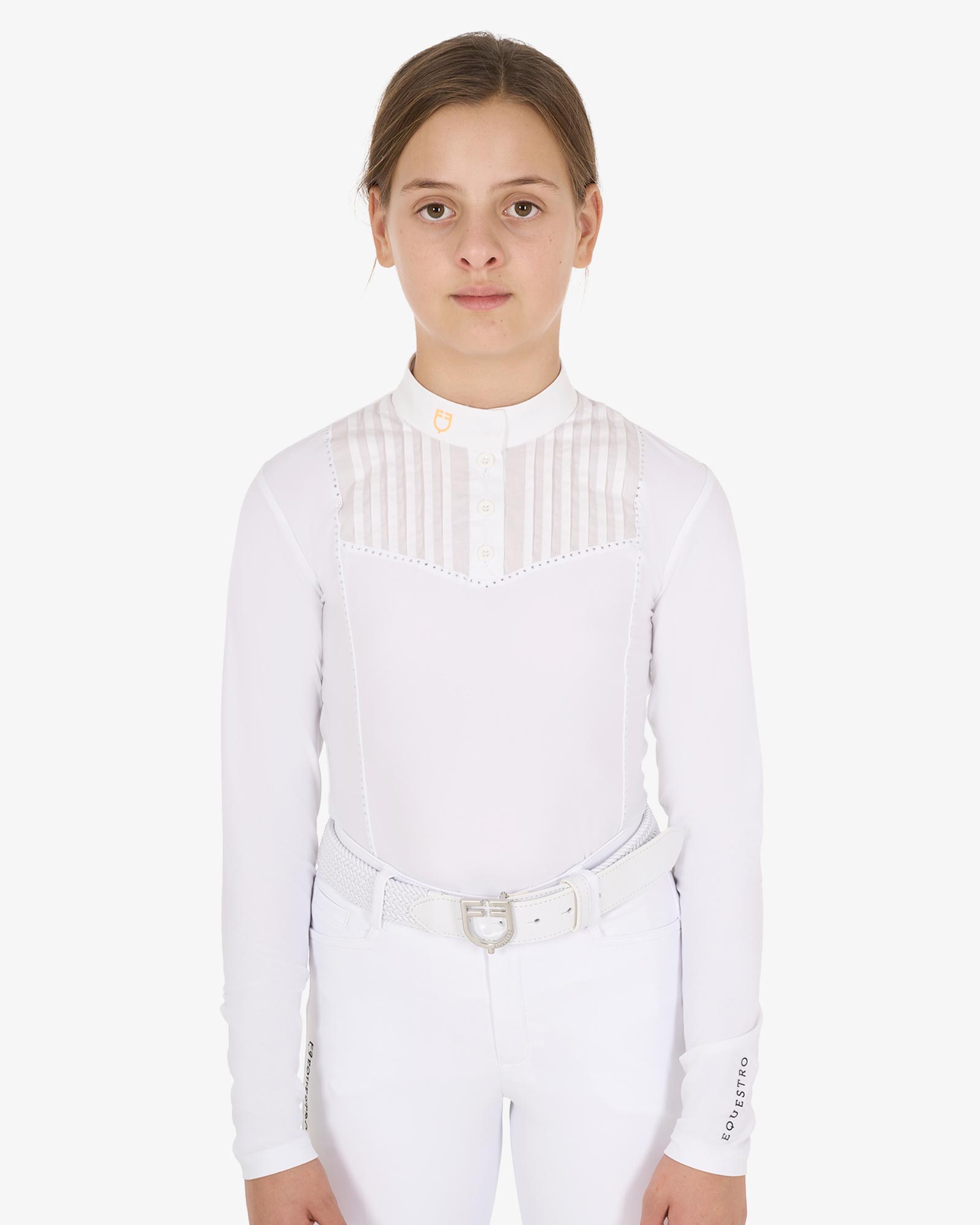Polo bambina slim fit concorso con strass