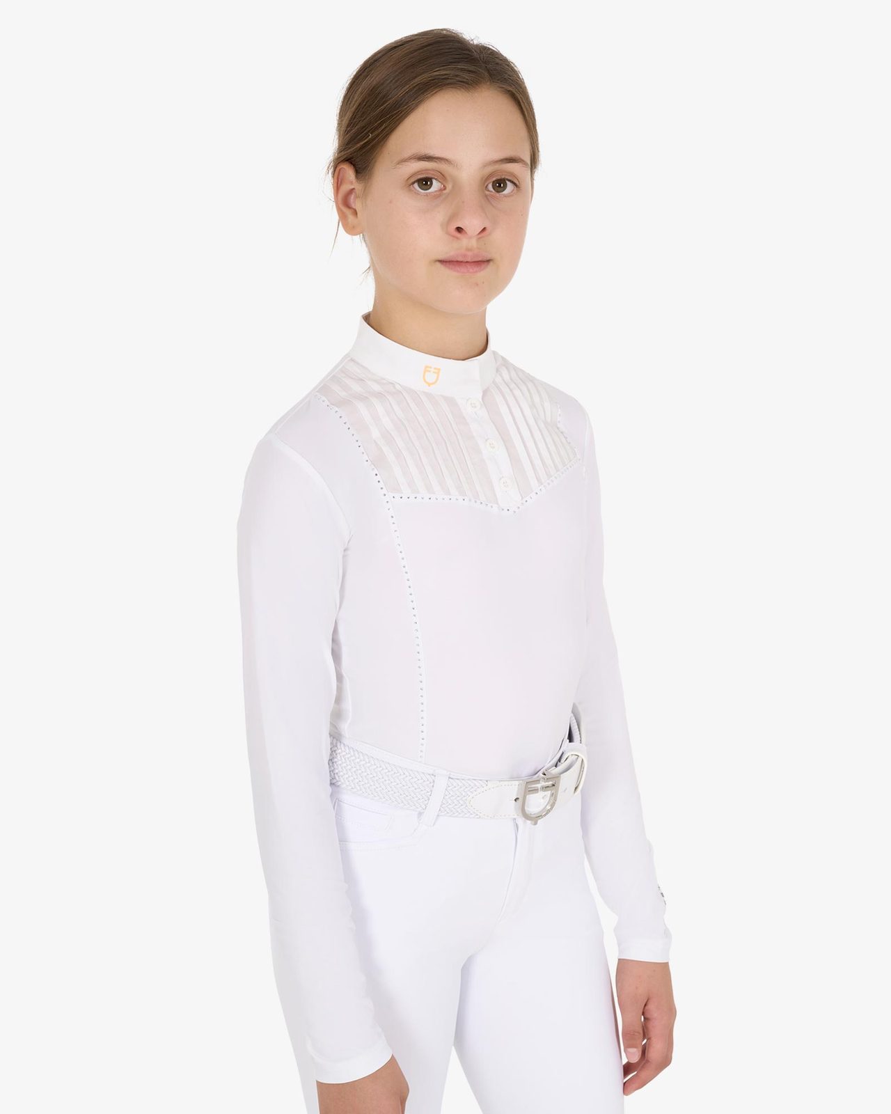 Polo bambina slim fit concorso con strass