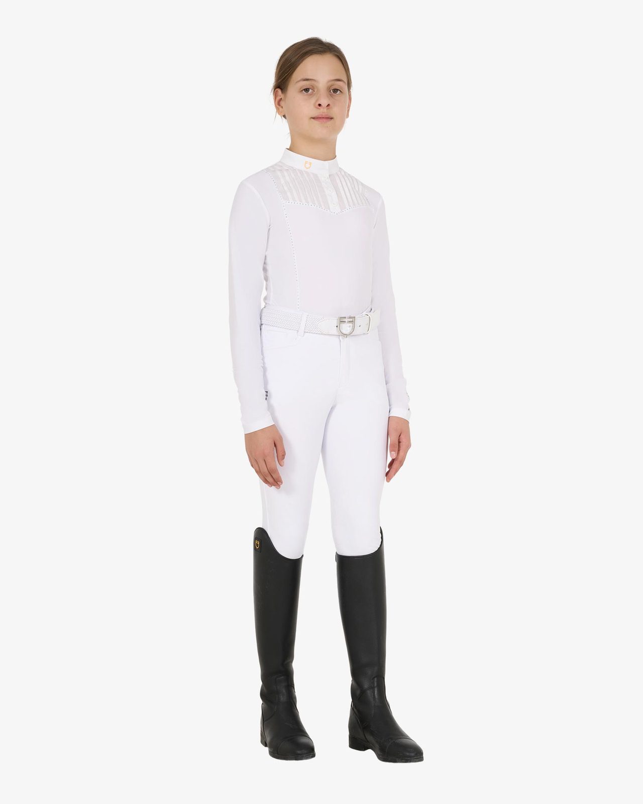 Polo bambina slim fit concorso con strass