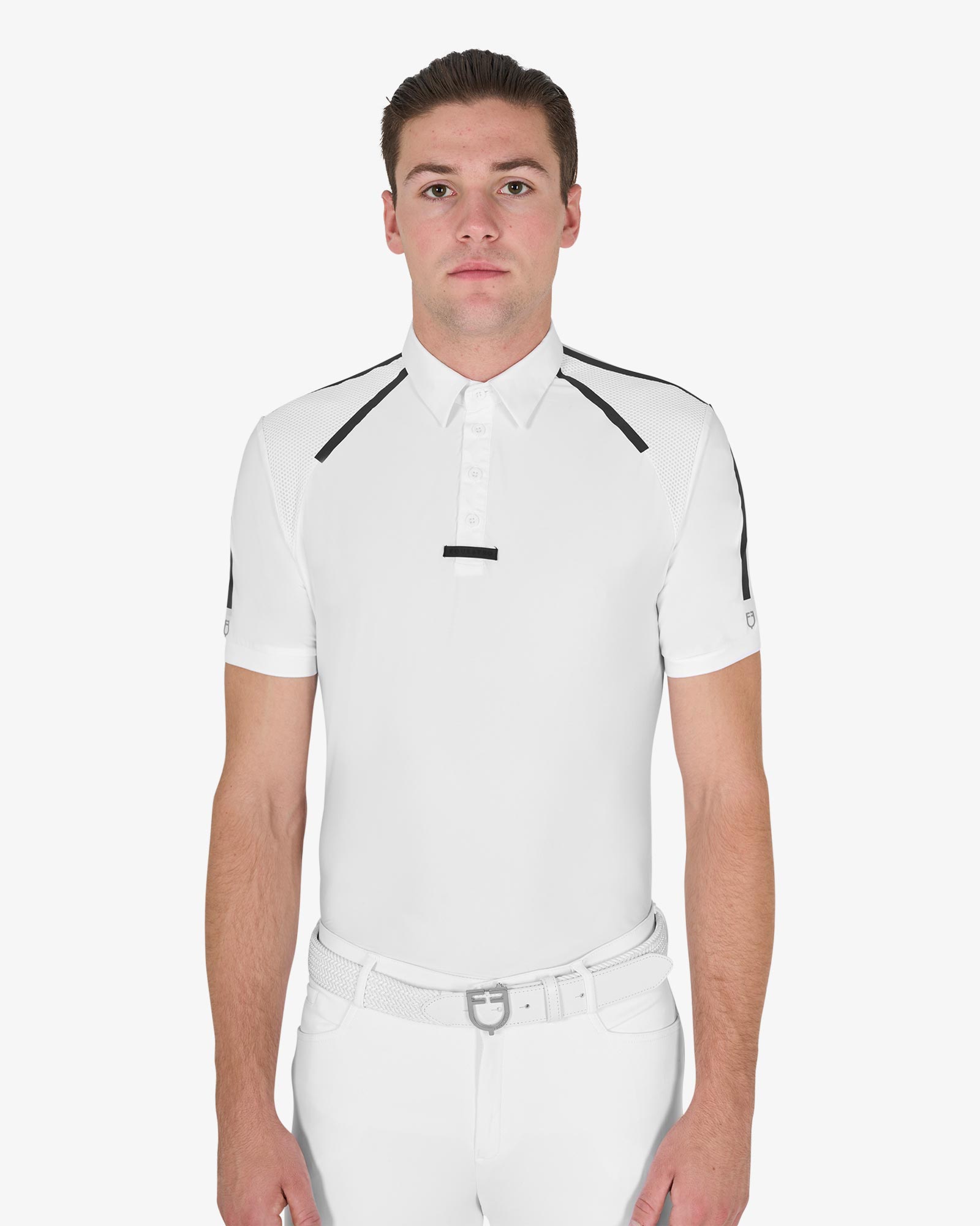 Polo uomo da concorso slim fit mezza manica