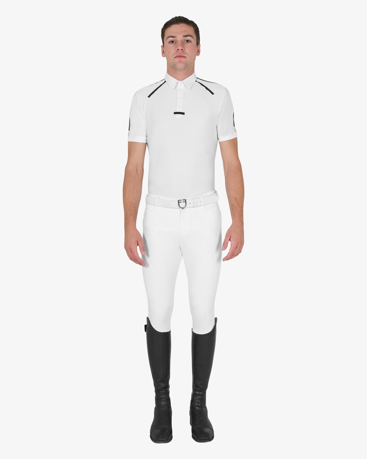 Polo uomo da concorso slim fit mezza manica