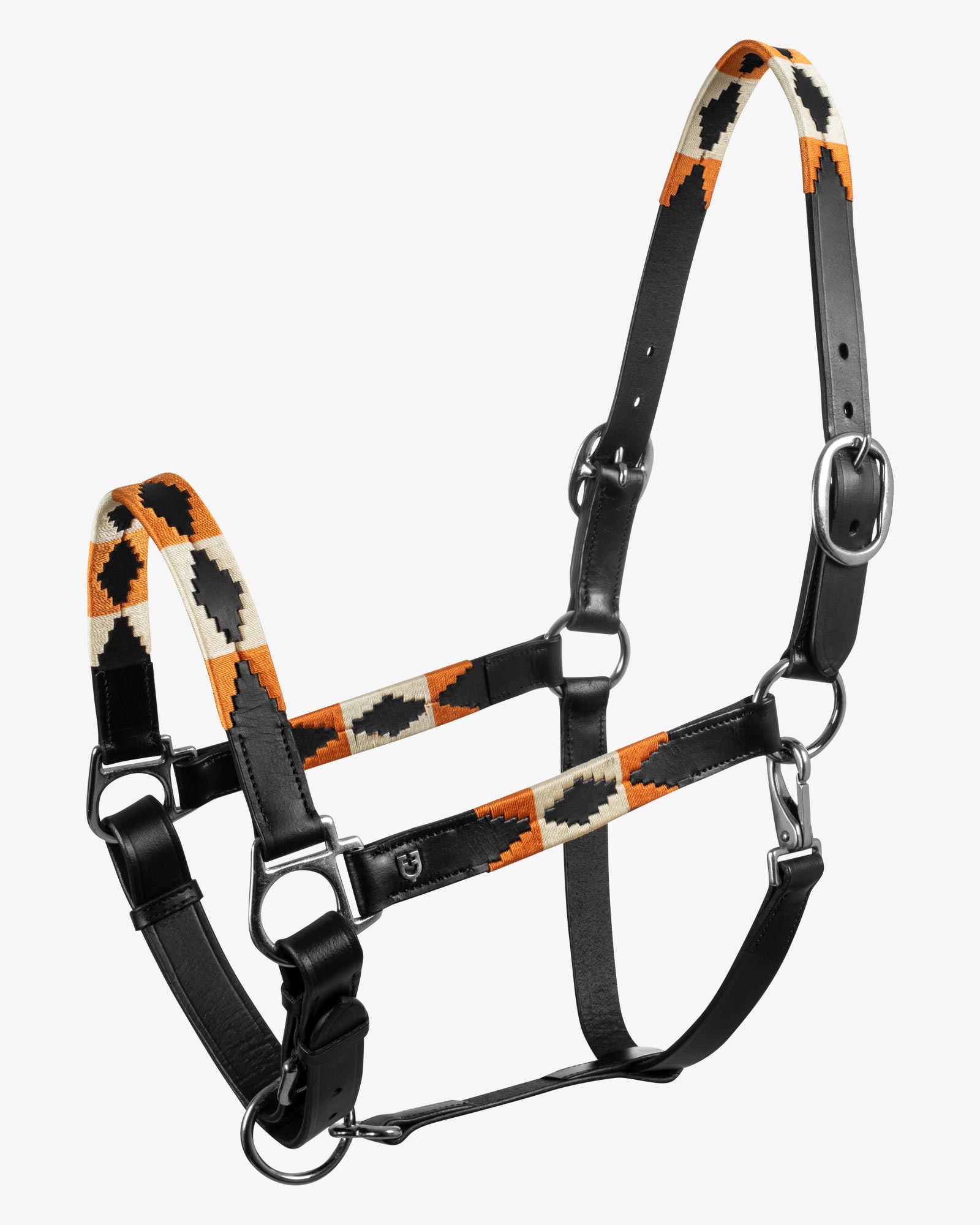 Leather halter with navajo decorations