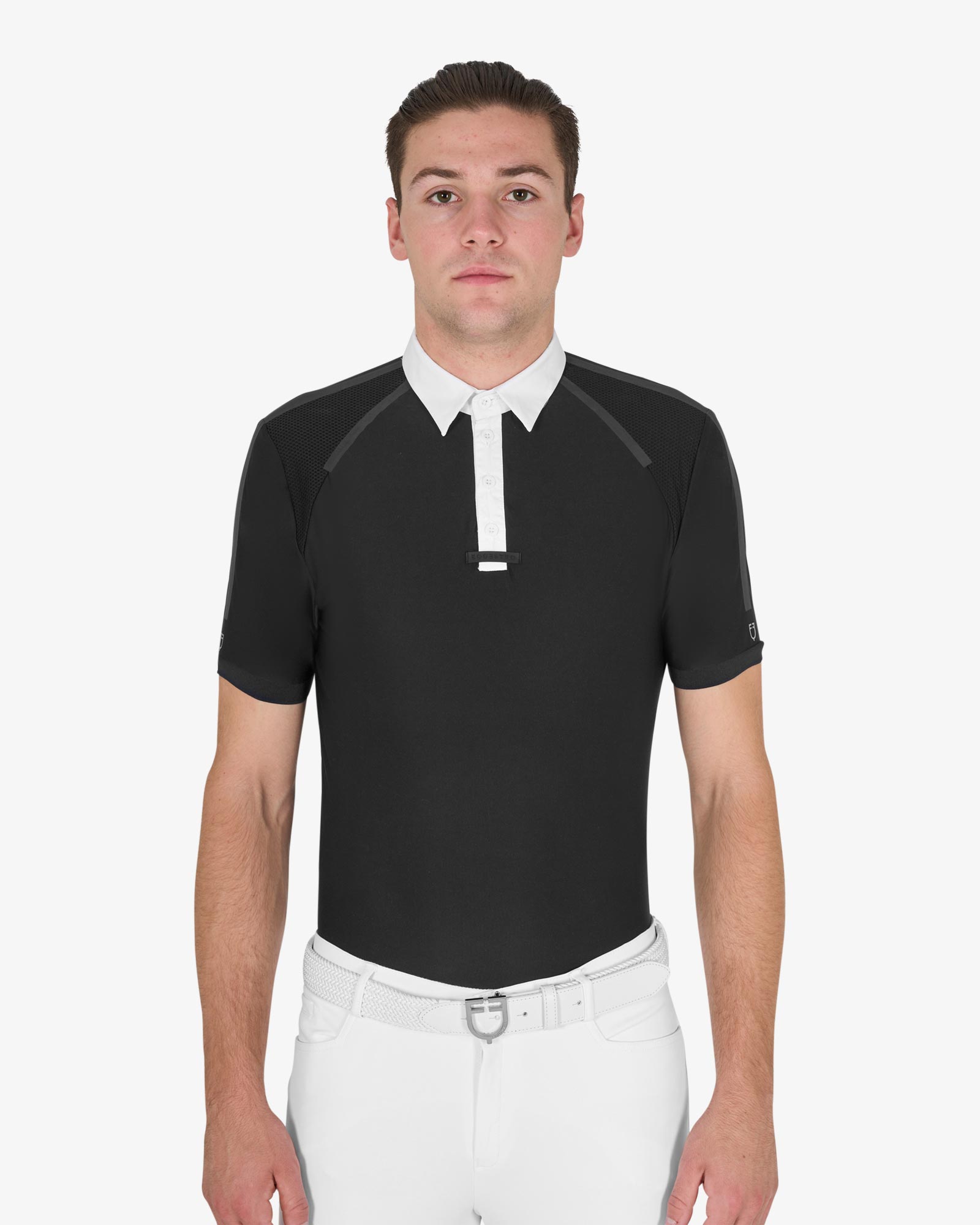 Polo uomo da concorso slim fit mezza manica