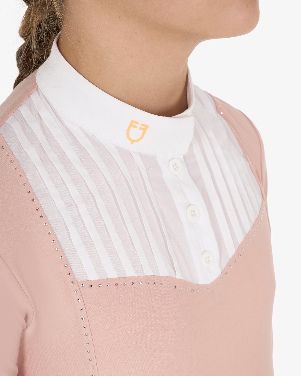 Polo bambina slim fit concorso con strass