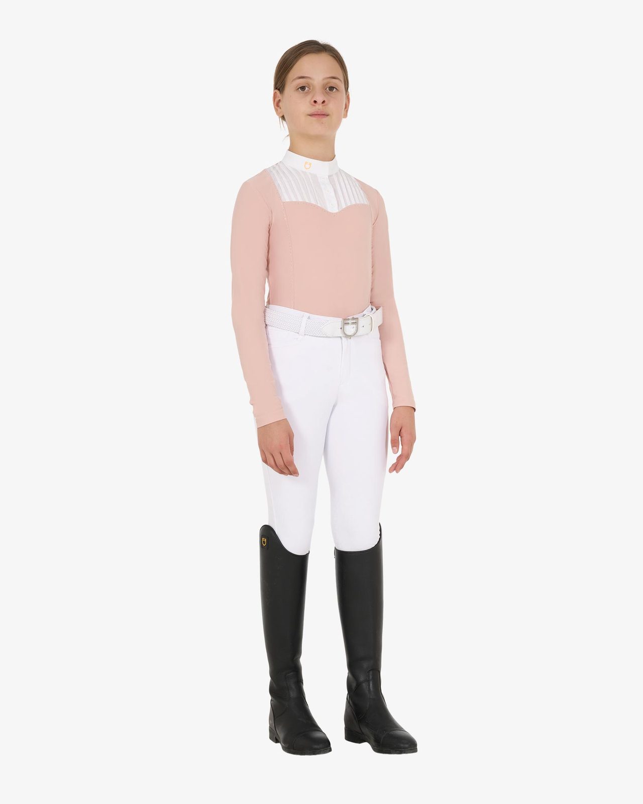 Polo bambina slim fit concorso con strass